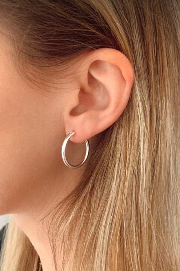 316 L Steel Hoop Earrings 20 mm