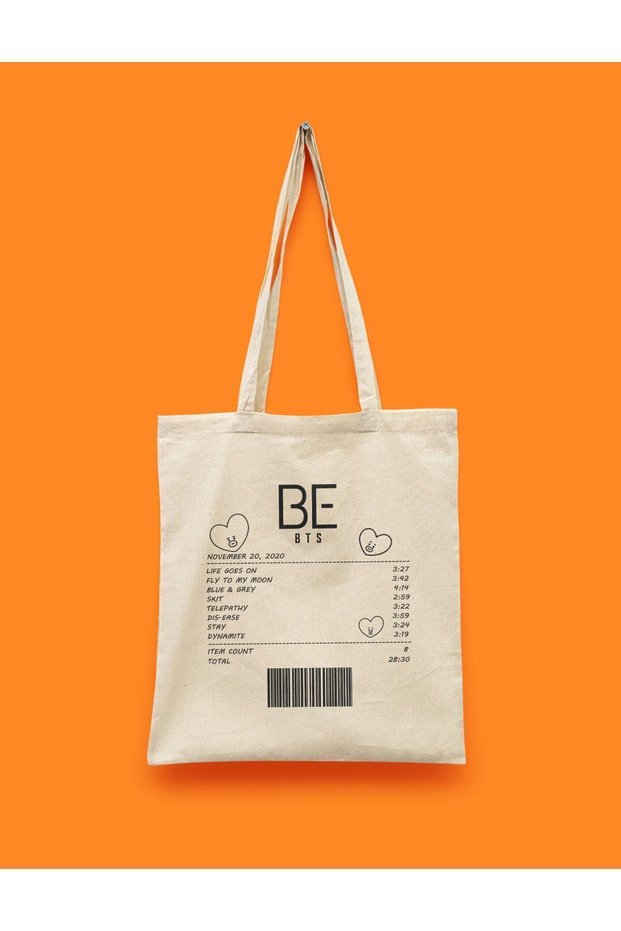 Bts Be Album Receipt Printed Cloth Bag