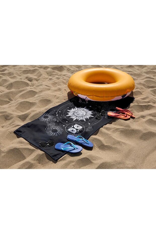 Patterned Beach Towel, Bath Towel - 5