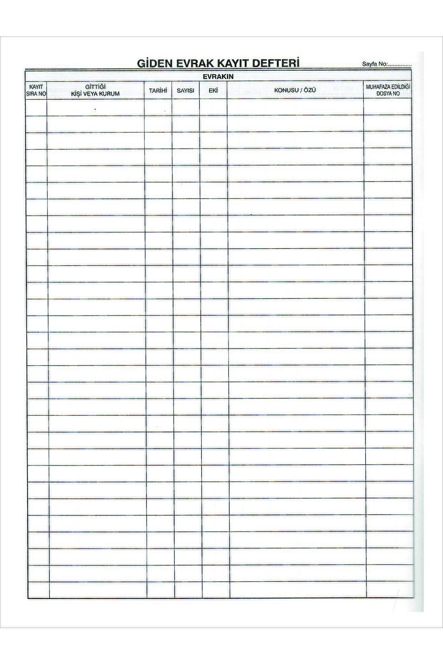 Giden Evrak Kayıt Defteri - 2