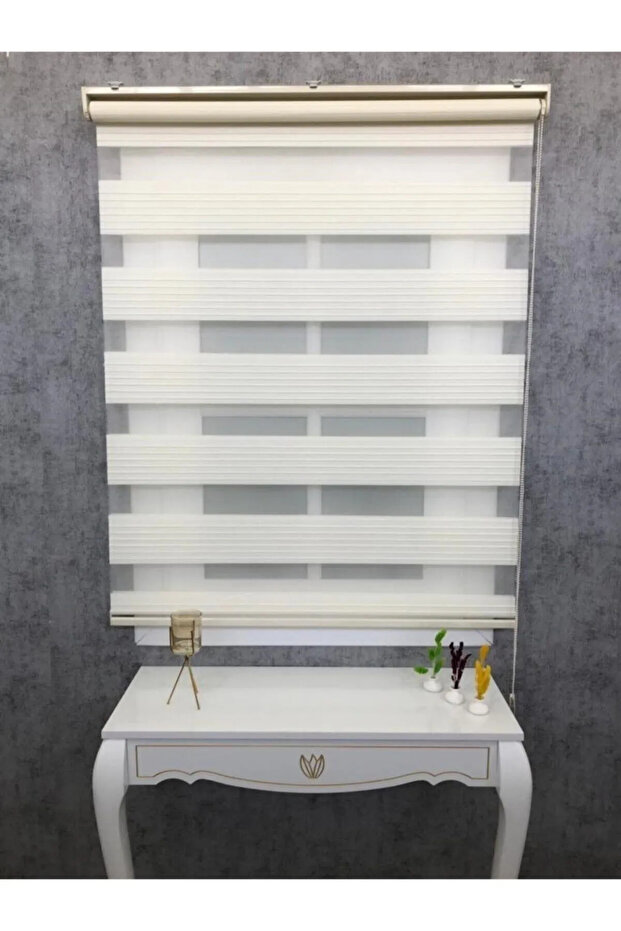 Piliseli Zebra Perde Krem renk - 1