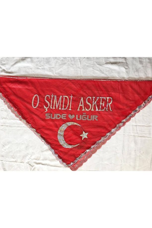 Kişiye Özel Asker Örtüsü Asker Yazması Asker Şalı - 1