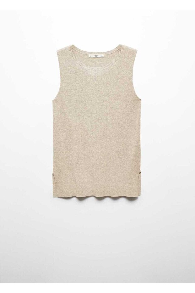 Pamuklu Keten Triko Bluz - 3