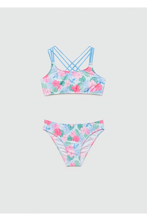 Çiçek Desenli Bikini - 1