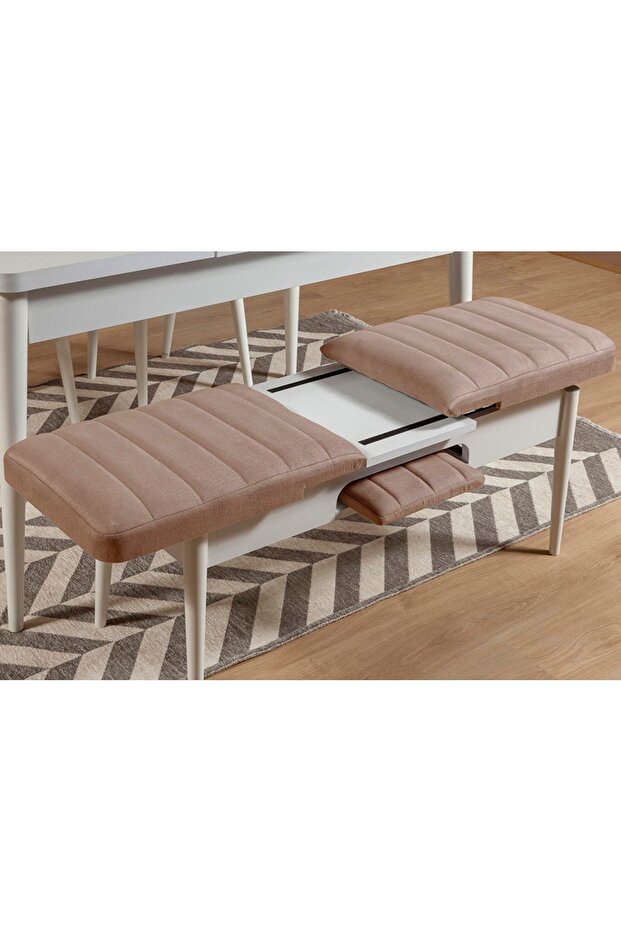 Sembol Bench Beyaz Taş - 2