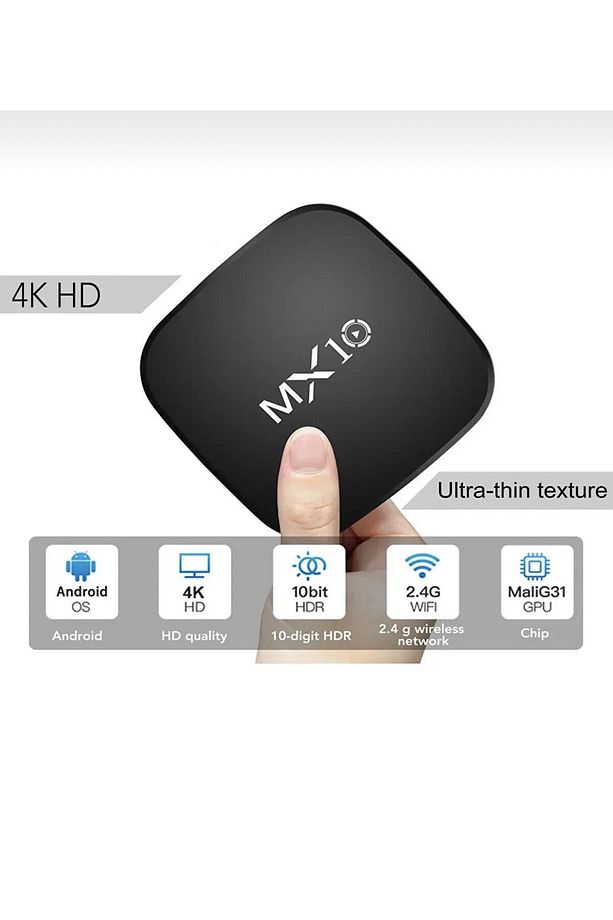 4K Android Tv Box + Stick Wifi Akıllı Tv Kutusu Ve Kumandası Medya Oynatıcı - 4