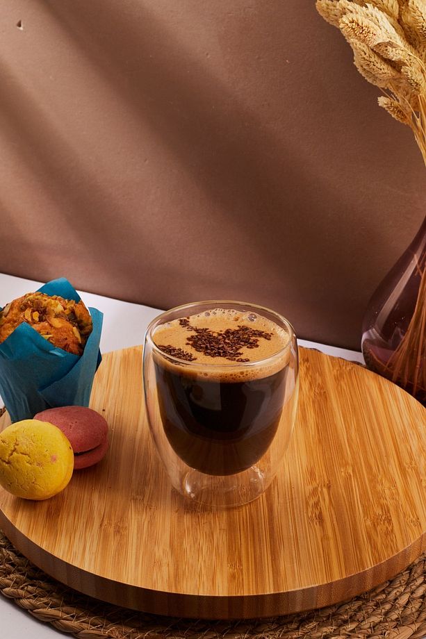 1 Adet Çift Çidarlı Cam  300 ml Çay Fincanı Kahve Sunum Bardak  Isıya Dayanıklı Ekspresso Bardak - 1