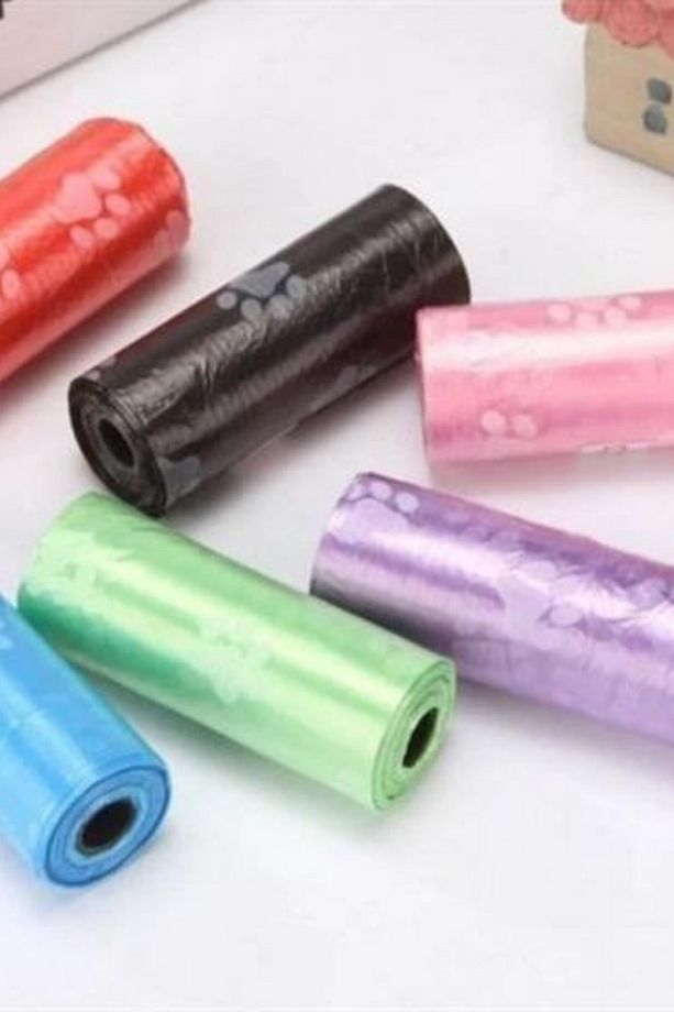 4 Rulo 60 Adet Pati Desen Kedi Köpek Kaka Poşeti | 4'lü Kaka Poşeti - 3