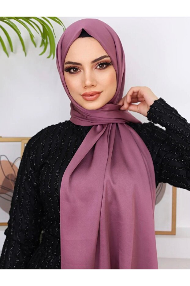 شال فستان سهرة من الساتان كوبي (حرير دبي)