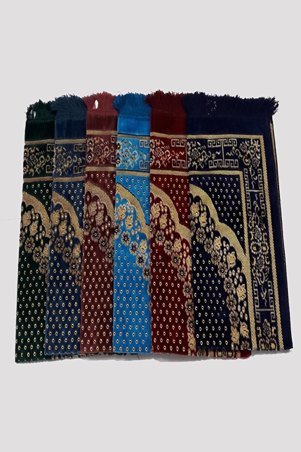 Şinginger 6-Piece Velvet Luxury Prayer Prayer Mat Set