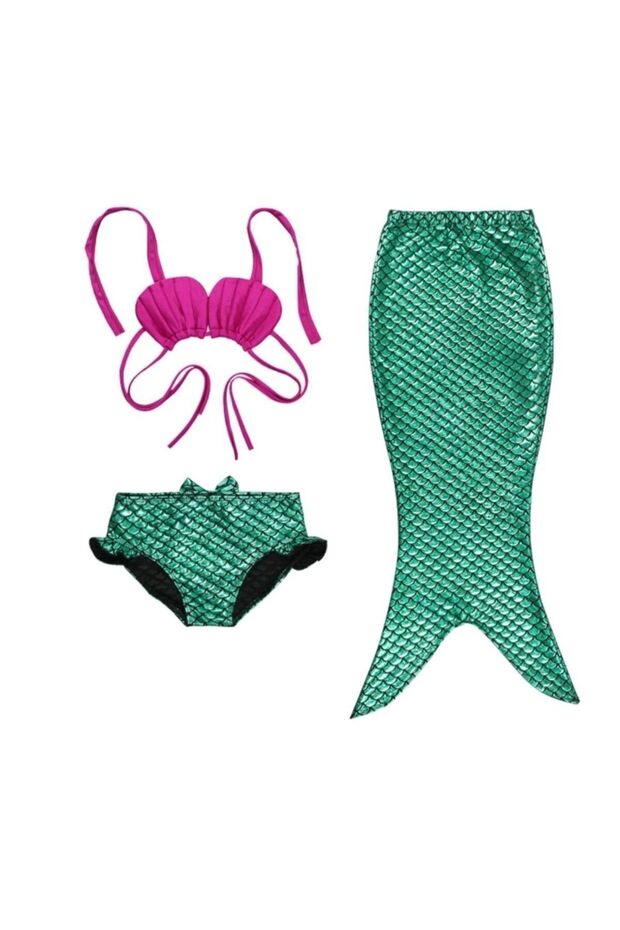 3 Pieces Mermaid Unusual Costume Bikini Girl's Swimsuit
