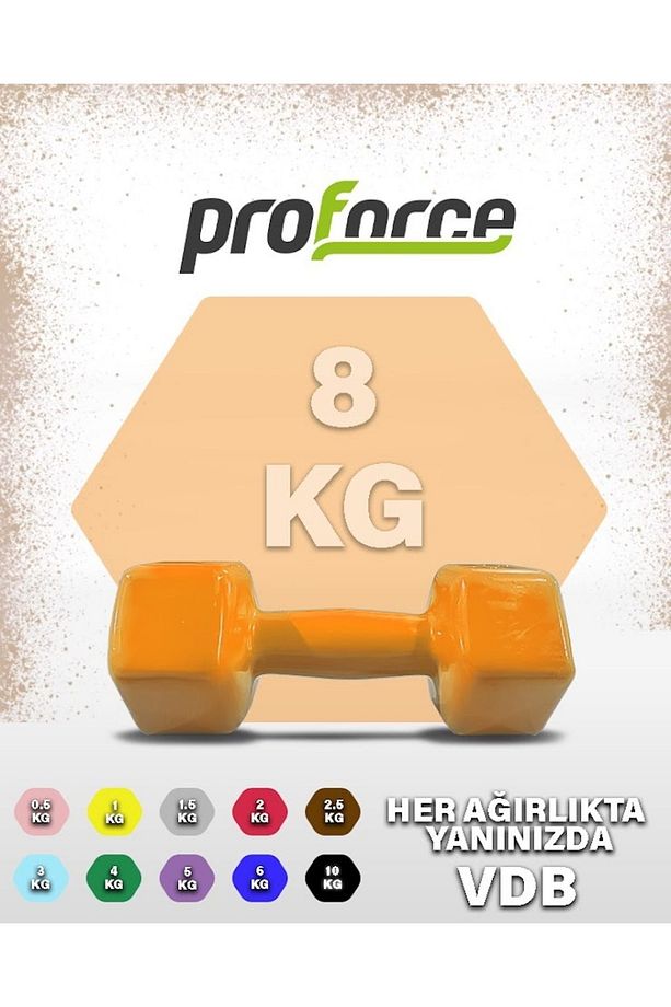 Vdb Dışı Vinil Kaplı Içi Çelik Döküm Ağırlık Dambıl 8 Kg -tek Adet - 3