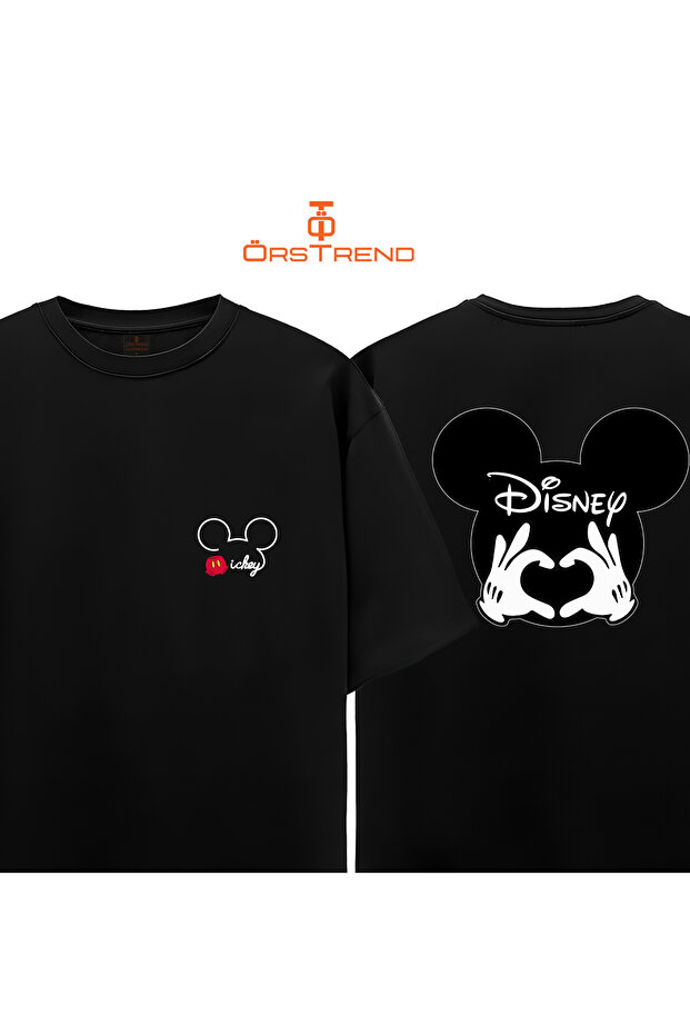 Mickey Mouse Baskılı Oversize Tişört