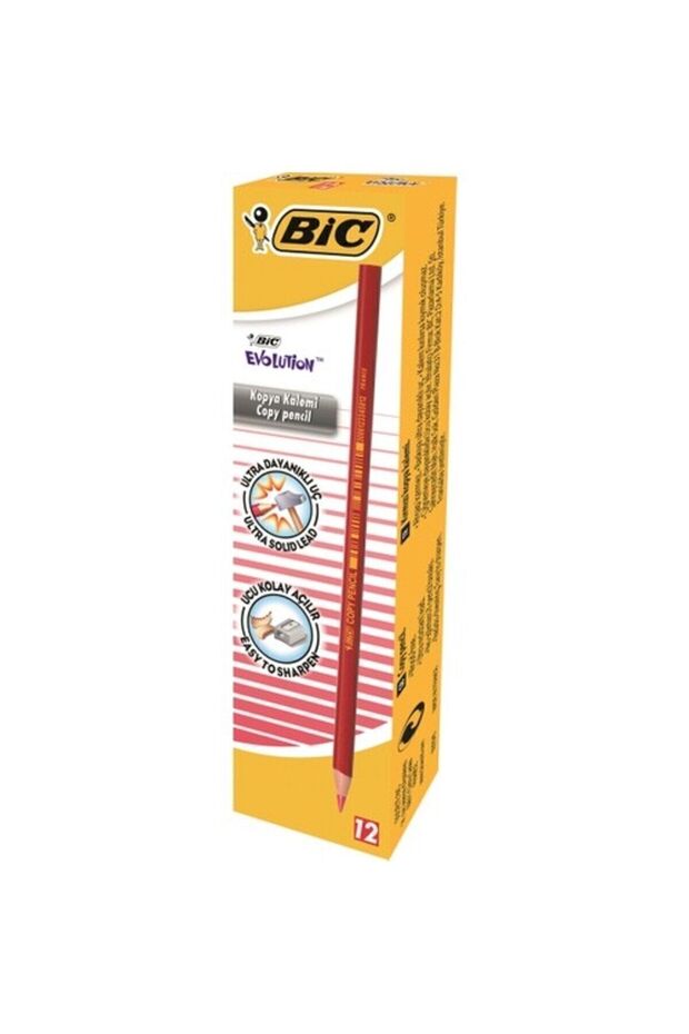 Evolution Kırmızı Kopya Kalemi 12'li Kutu - 1