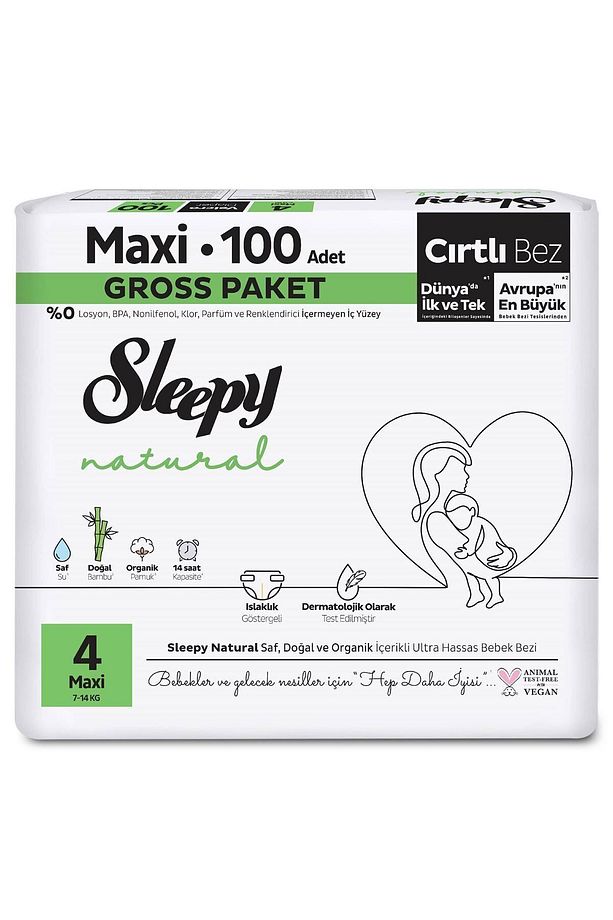 Natural Gross Paket Bebek Bezi 4 Numara Maxi 100 Adet - 2