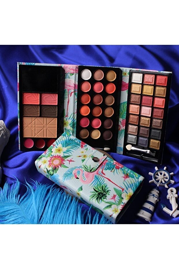 3 Katlı Cüzdan Makyaj Seti - 1