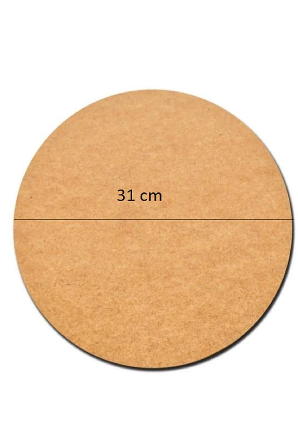1 Adet 31 Cm Çap 3 Mm (2.7 MM) Ham Mdf Duralit Daire Plaka Supla Tabanı - 1