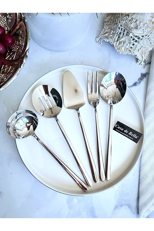 Çelik 5 Parça Dali Lüks Servis Seti - 1