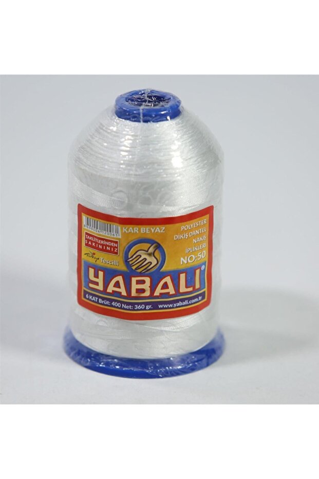 خيط دانتيل رقم 50 سنو وايت 6 طبقات 400 غرام Ybl50