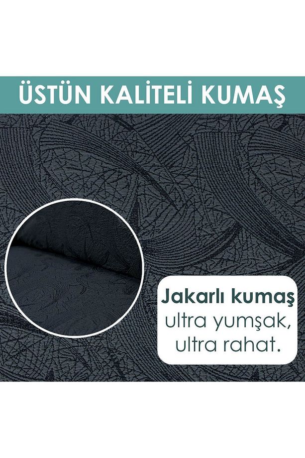 Jakarlı Sehra Desen 3 3 1 1 Lastikli Kanepe Örtüsü | Lastikli Koltuk Örtüsü | koltuk kılıfı Takımı - 3