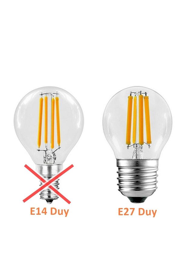 6 Watt Mini Top Ampul Led Filament G45 Şeffaf Cam Rustik Ampul E27 Duy 3000k Gün Işığı 6 Adet - 7