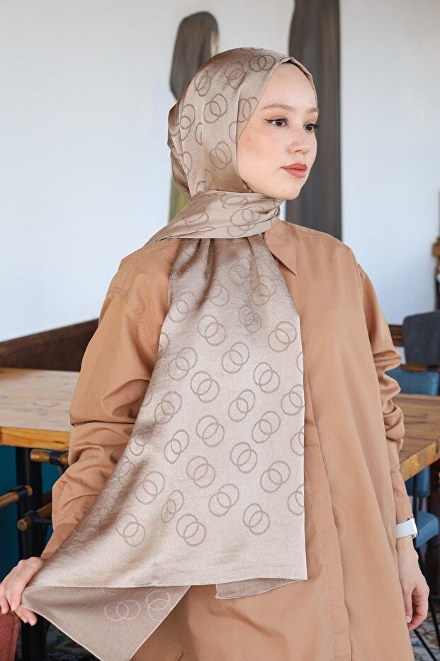 Cotton Jacquard Ring Patterned Shawl - 2