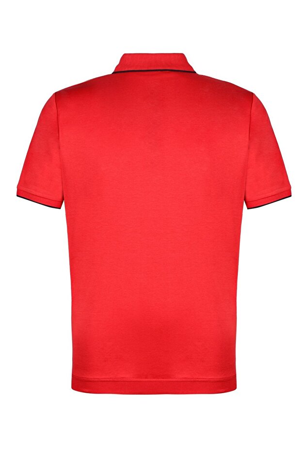 Triko Yaka Fermuarlı Tshirt - 3