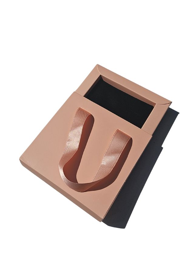 Somon 1 Adet Çekmeceli Ve Çantalı Karton Kolye&mini Set Kutusu (12x12 Cm ) - 4