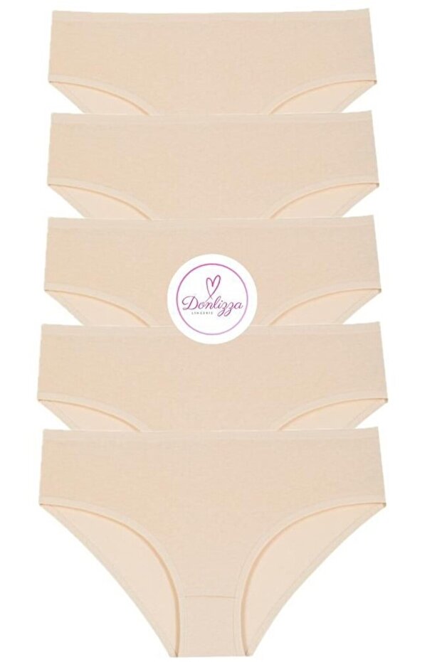 Skin Color Cotton Women's Panties 5 Pieces