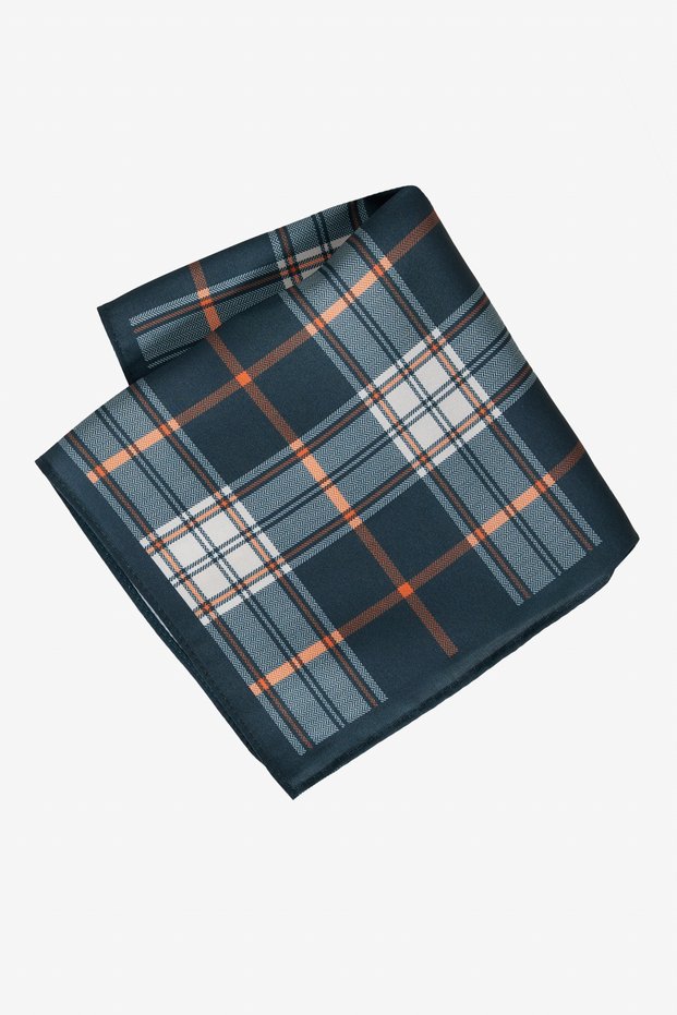Green-orange Patterned Men's Handkerchief