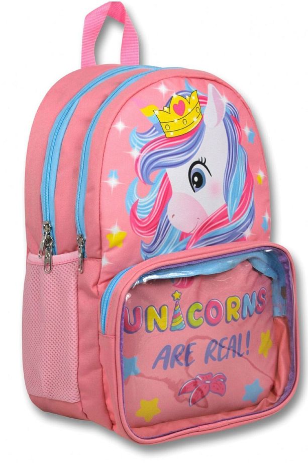 Cennec Şeffaf Bölmeli Pembe Unicorn Ilkokul Sırt Çantası Ve Beslenme Çantası Seti - Kız Çocuk - 2