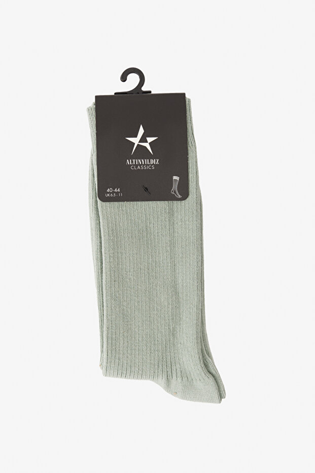 Light Green Men's Corduroy Socks - Single Pack
