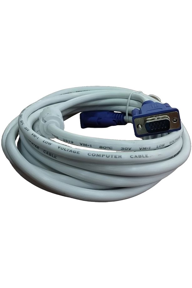 5 Metre Vga Kablosu Ekran Lcd Monitör Projeksiyon Bağlantı Kablosu - Çift Filtreli - 5 Metre - 3