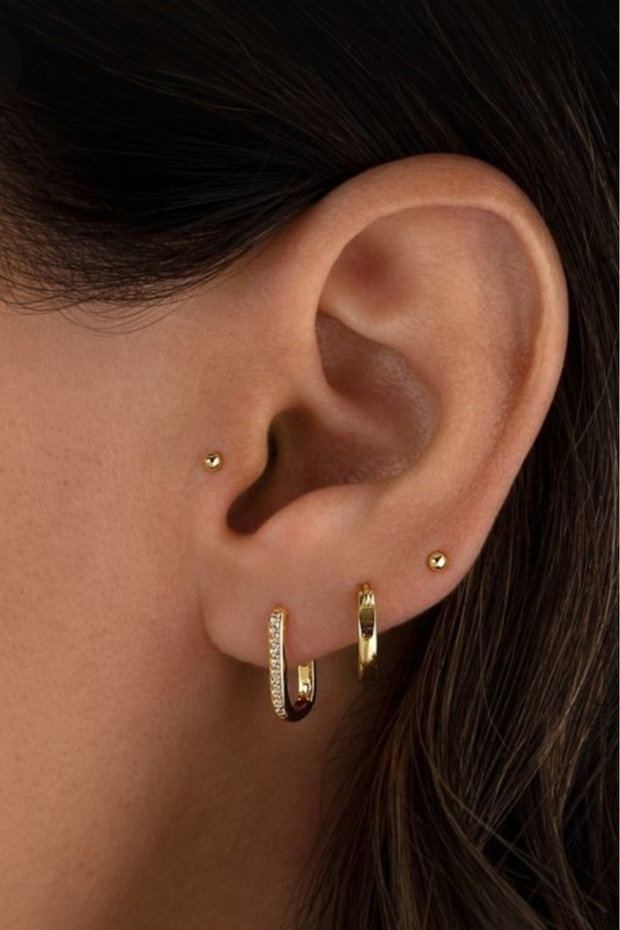 8 mmToplu Çelik Piercing Helix Kıkırdak Conch Dil Dudak - 6