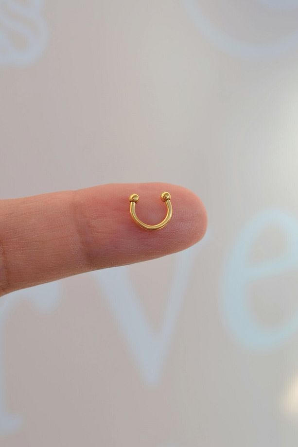 Minik Toplu Paslanmaz Çelik Piercing Tragus Helix Lob Burun Dudak - 1