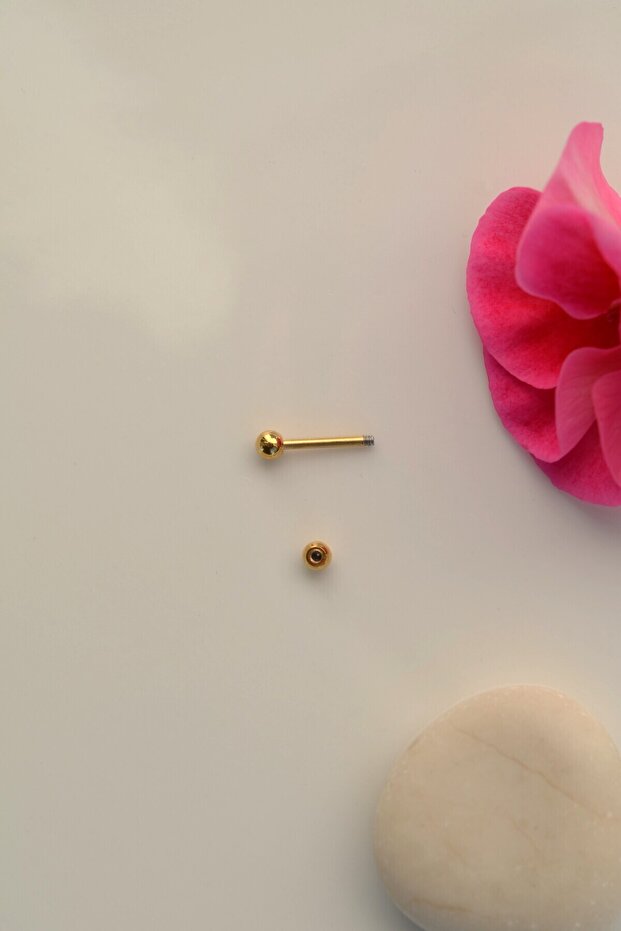 8 mmToplu Çelik Piercing Helix Kıkırdak Conch Dil Dudak - 4