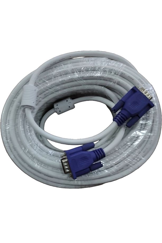 25 Metre Vga Kablosu Ekran Lcd Monitör Projeksiyon Bağlantı Kablosu - Çift Filtreli - 25 Metre - 1