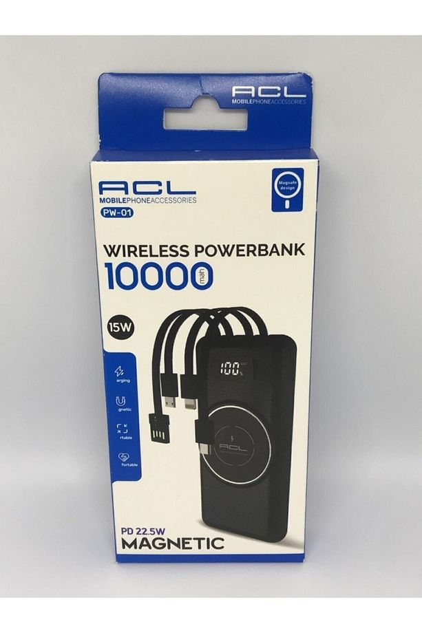 Rose Teknoloji Pw-01 10.000mah Magsafe Destekli 22.5w Fast Şarj Micro/ligtning/typec Kablo Powerbank - 1