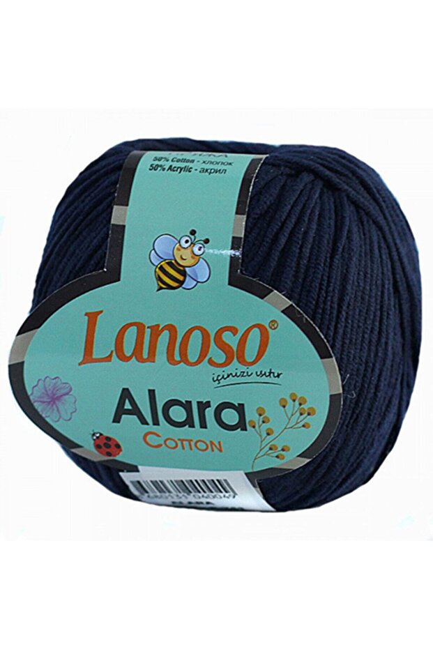 Alara Cotton Amiguri and Baby Wool Thread 50 Gr Navy Blue/958
