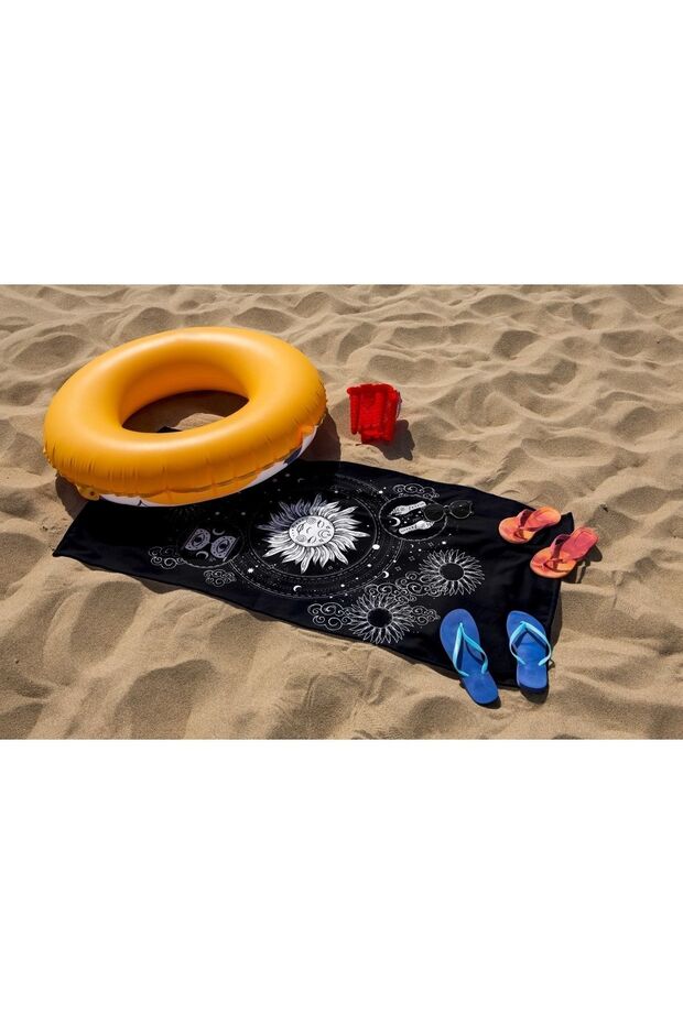 Patterned Beach Towel, Bath Towel - 6