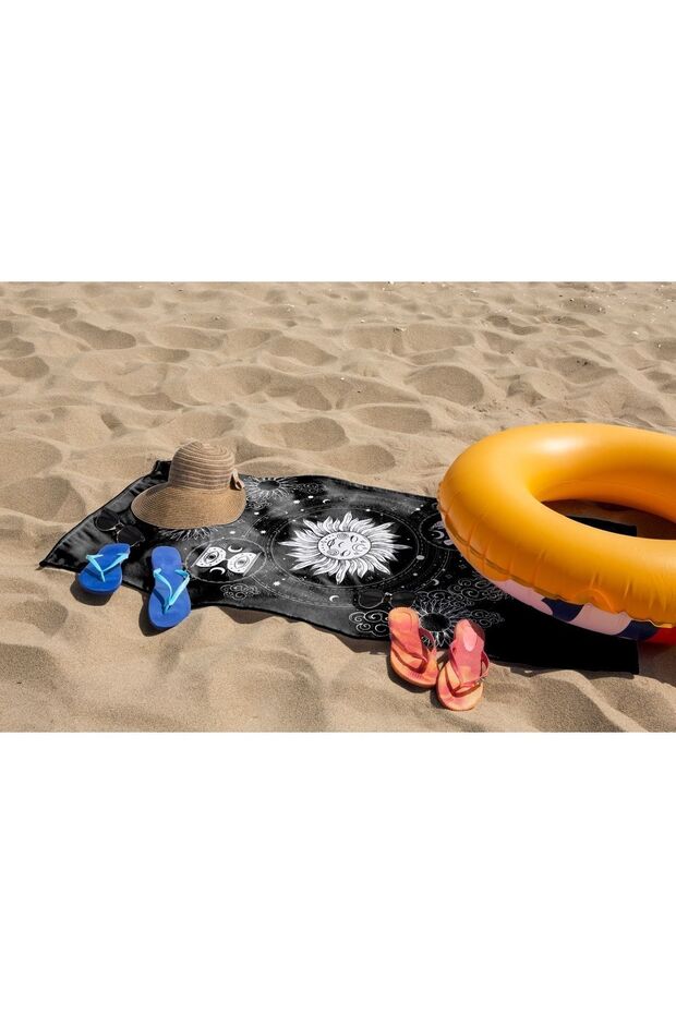 Patterned Beach Towel, Bath Towel - 3