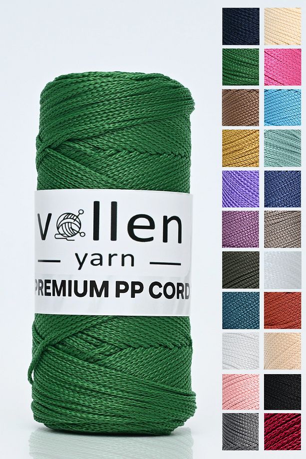 1.5mm-150mt Polyester Makrome Ipi, Supla Ipi, Çanta Ipi, Bileklik Ipi, Makrame,yeşil - 1