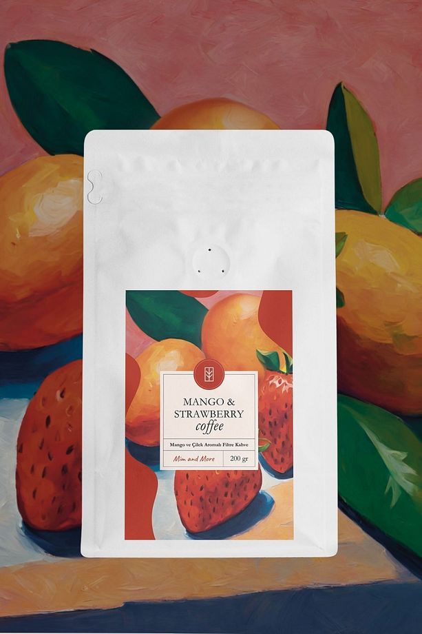 Mango & Strawberry Coffee - Mango Ve Çilek Aromalı Kahve Filtre Kahve, 200 gr - 3