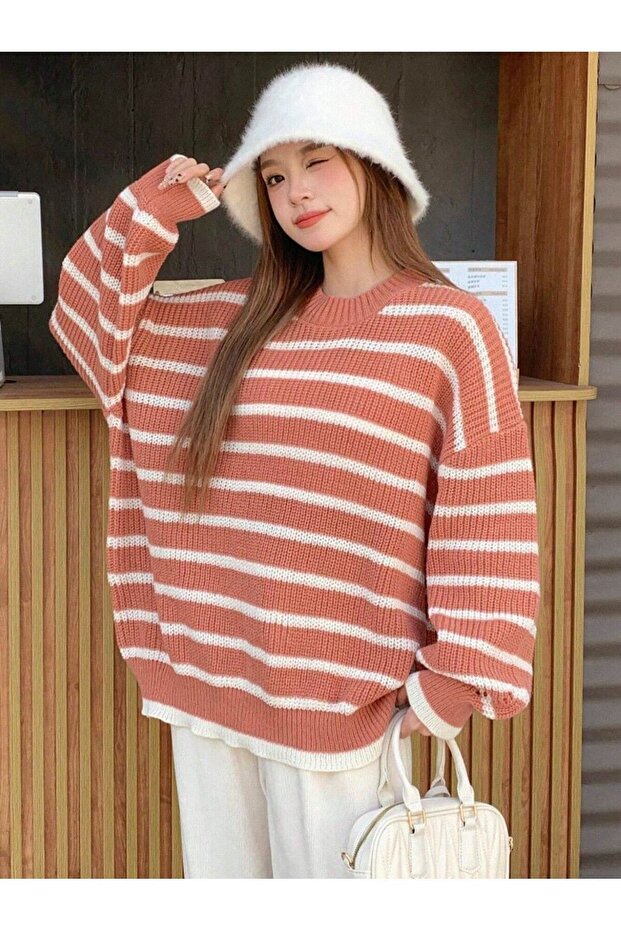 Dier Moda Striped Women's Striped Sweater