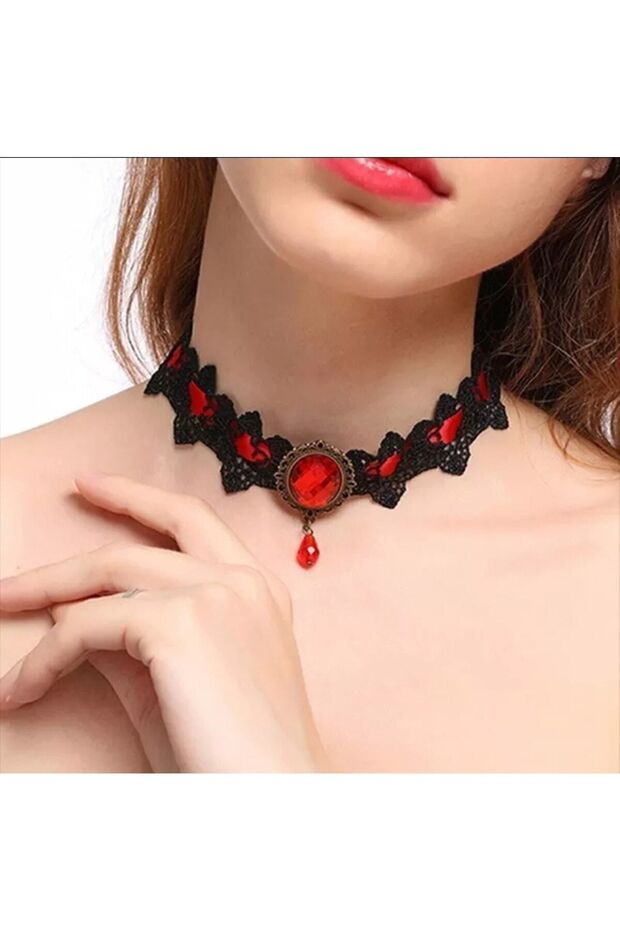 Harajuku Gothic Chokers Dantel Kolye