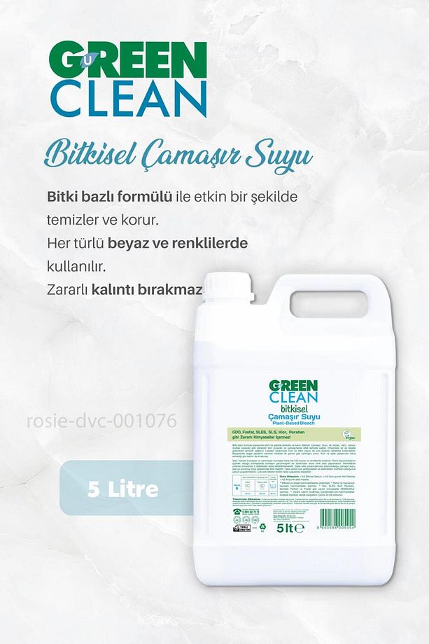 Bitkisel Çamaşır Suyu 5 Lt, Çamaşır Deterjanı 1 Lt, Bulaşık Deterjanı 1 Lt Ve Rosıe - 2