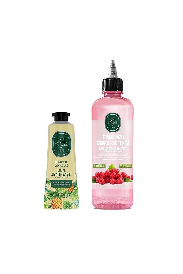 Frambuazlı Sirke & Saç Toniği 500 ml Ve El Ve Vücut Kremi Havaii Ananas 50 ml - 1