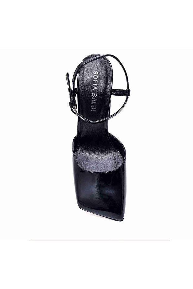 Sampe Siyah Rugan  Kadın Kalın Topuk - 4