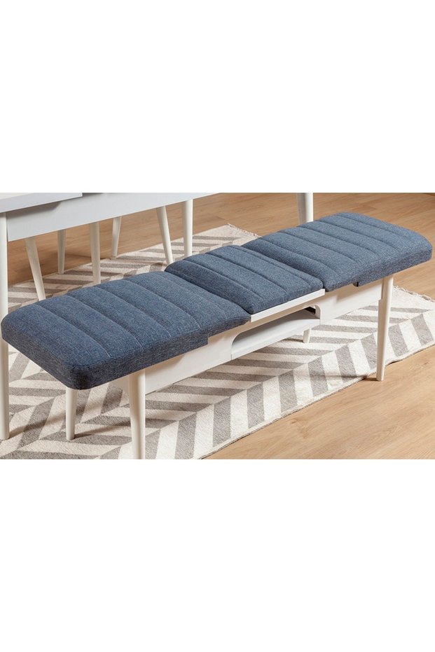 Sembol Bench Beyaz Lacivert