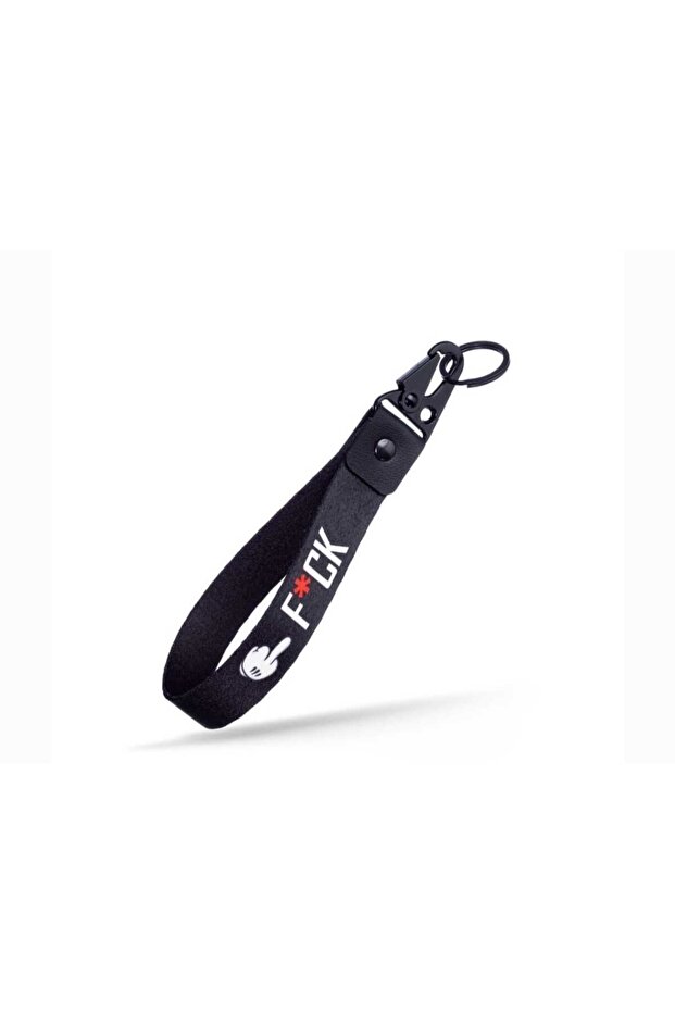 19cm Black Cloth Auto-moto Keychain Quality Accessory - Double Sided Printing